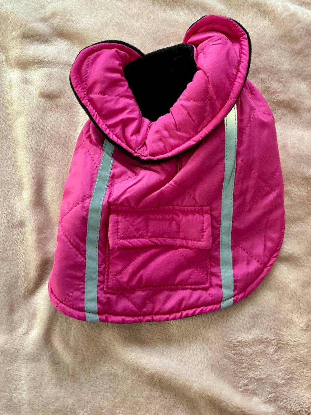 Pink puffer coat